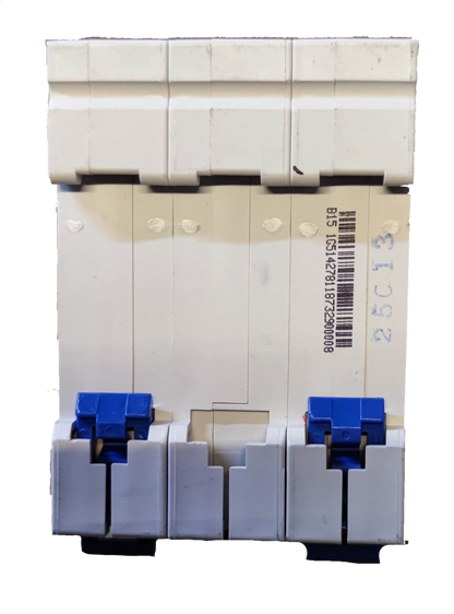 Chint 25A 3Pole Miniature Circuit Breaker with blue toggles for electrical protection