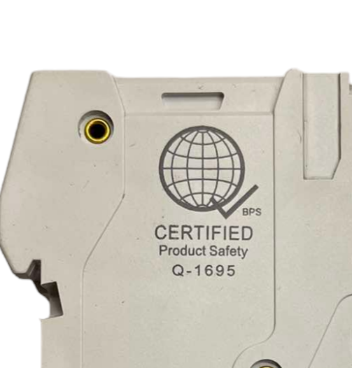 Chint 25A 3Pole Miniature Circuit Breaker with product safety certification mark close-up