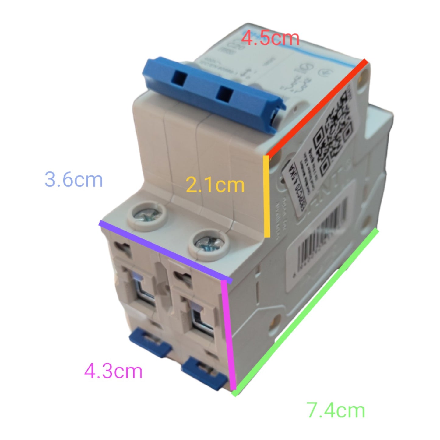 CHINT 40A 2Pole Miniature Circuit Breaker 4.5 KAIC 220V DIN Rail Type MCB - EB2PC404.5KA Electx Electrical Supply