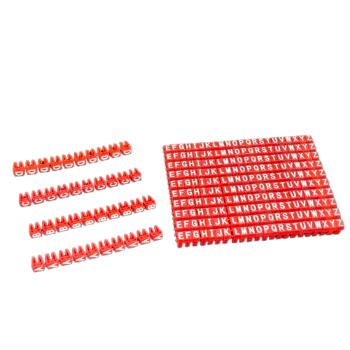 Cable Marker Clip On Type A-Z 2.0-3.2mm Red 260PC   KCM-1.5MM(A-Z)R