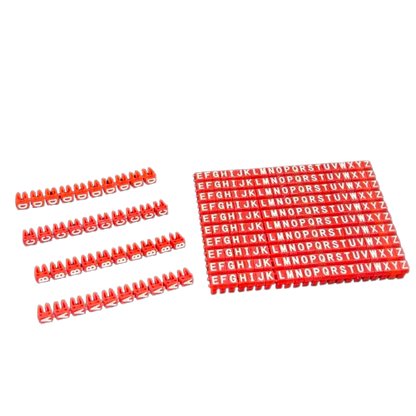 Cable Marker Clip On Type A-Z 2.0-3.2mm Red 260PC   KCM-1.5MM(A-Z)R