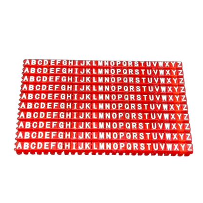 Cable Marker Clip On Type A-Z 2.0-3.2mm Red 260PC   KCM-1.5MM(A-Z)R