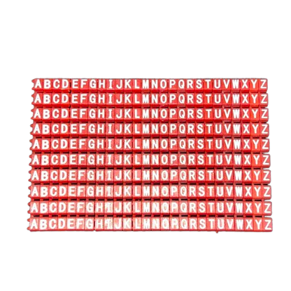 Cable Marker Clip On Type A-Z 2.0-3.2mm Red 260PC   KCM-1.5MM(A-Z)R