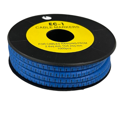 Cable (L) Marker 2.6mm to 4.2mm 1000pcs Blue EC-1B