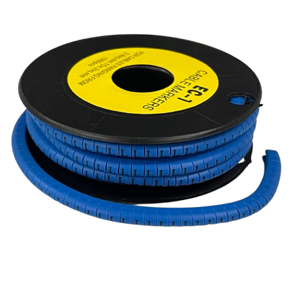 Cable (L) Marker 2.6mm to 4.2mm 1000pcs Blue EC-1B