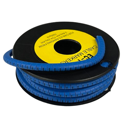 Cable (L) Marker 2.6mm to 4.2mm 1000pcs Blue EC-1B
