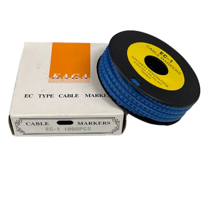 Cable (M) Marker 2.6mm to 4.2mm 1000pcs Blue EC-1B