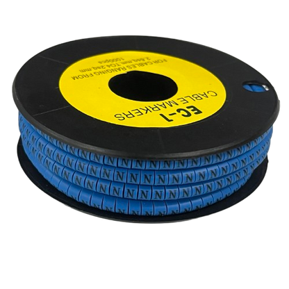 Cable (N) Marker 2.6mm to 4.2mm 1000pcs Blue EC-1B