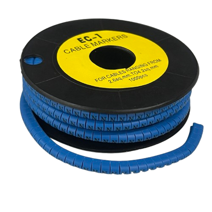 Cable (N) Marker 2.6mm to 4.2mm 1000pcs Blue EC-1B