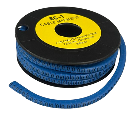 Cable (O) Marker 2.6mm to 4.2mm 1000pcs Blue EC-1B