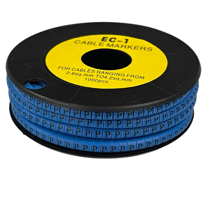 Cable (P) Marker 2.6mm to 4.2mm 1000pcs Blue EC-1B