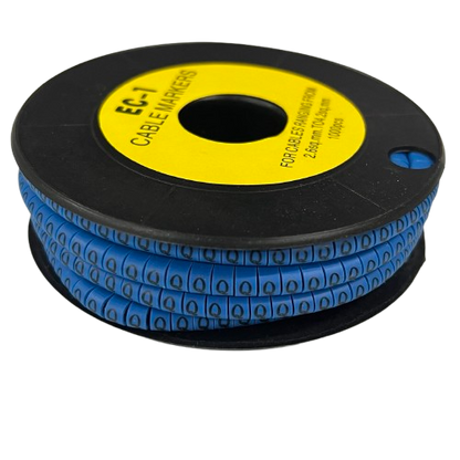 Cable (Q) Marker 2.6mm to 4.2mm 1000pcs Blue EC-1B