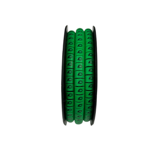Cable (Q) Marker 5.0mm to 7.2mm EC-3G 350pcs Green  Wire Tagging