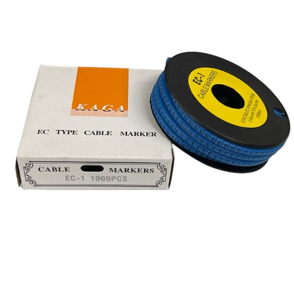 Cable (S) Marker 2.6mm to 4.2mm 1000pcs Blue EC-1B