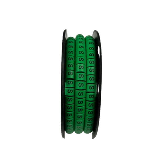 Cable (S) Marker 5.0mm to 7.2mm EC-3G 350pcs Green  Wire Tagging