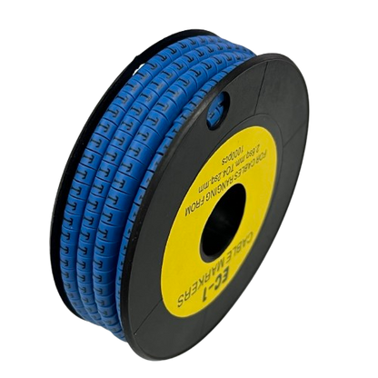 Cable (T) Marker 2.6mm to 4.2mm 1000pcs Blue EC-1B