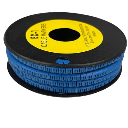 Cable (U) Marker 2.6mm to 4.2mm 1000pcs Blue EC-1B