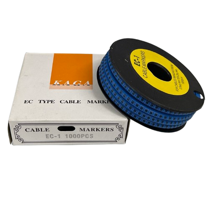 Cable (W) Marker 2.6mm to 4.2mm 1000pcs Blue EC-1B