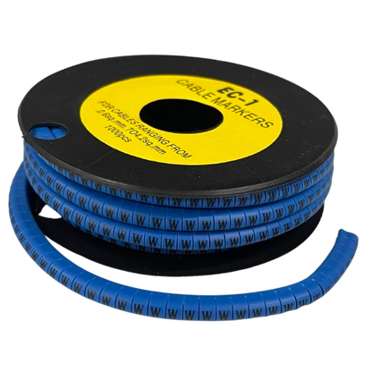 Cable (W) Marker 2.6mm to 4.2mm 1000pcs Blue EC-1B