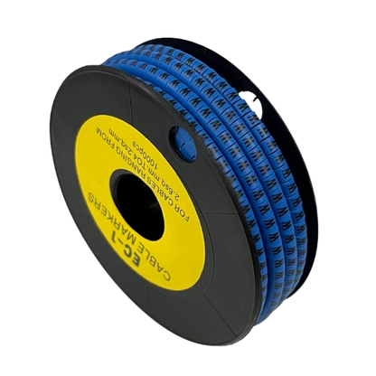 Cable (W) Marker 2.6mm to 4.2mm 1000pcs Blue EC-1B
