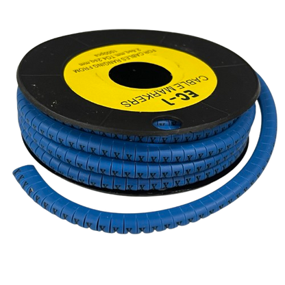 Cable (X) Marker 2.6mm to 4.2mm 1000pcs Blue EC-1B