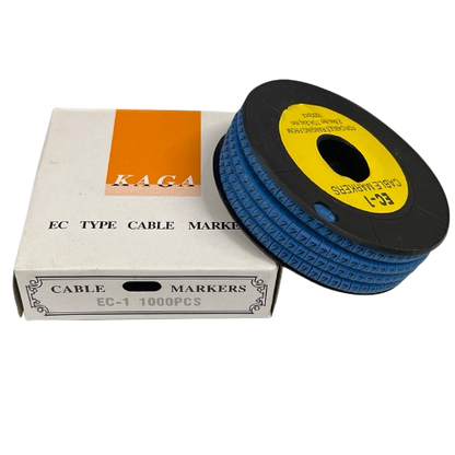 Cable (Z) Marker 2.6mm to 4.2mm 1000pcs Blue EC-1B