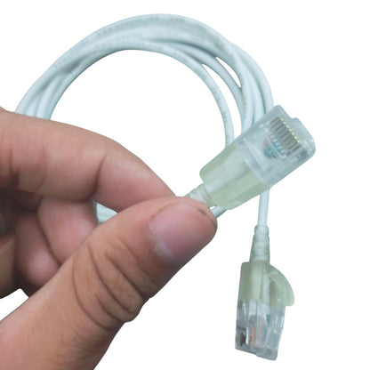 China Cat 6a UTP Patch Cord Cable 4 Pairs White 0.5 Meter