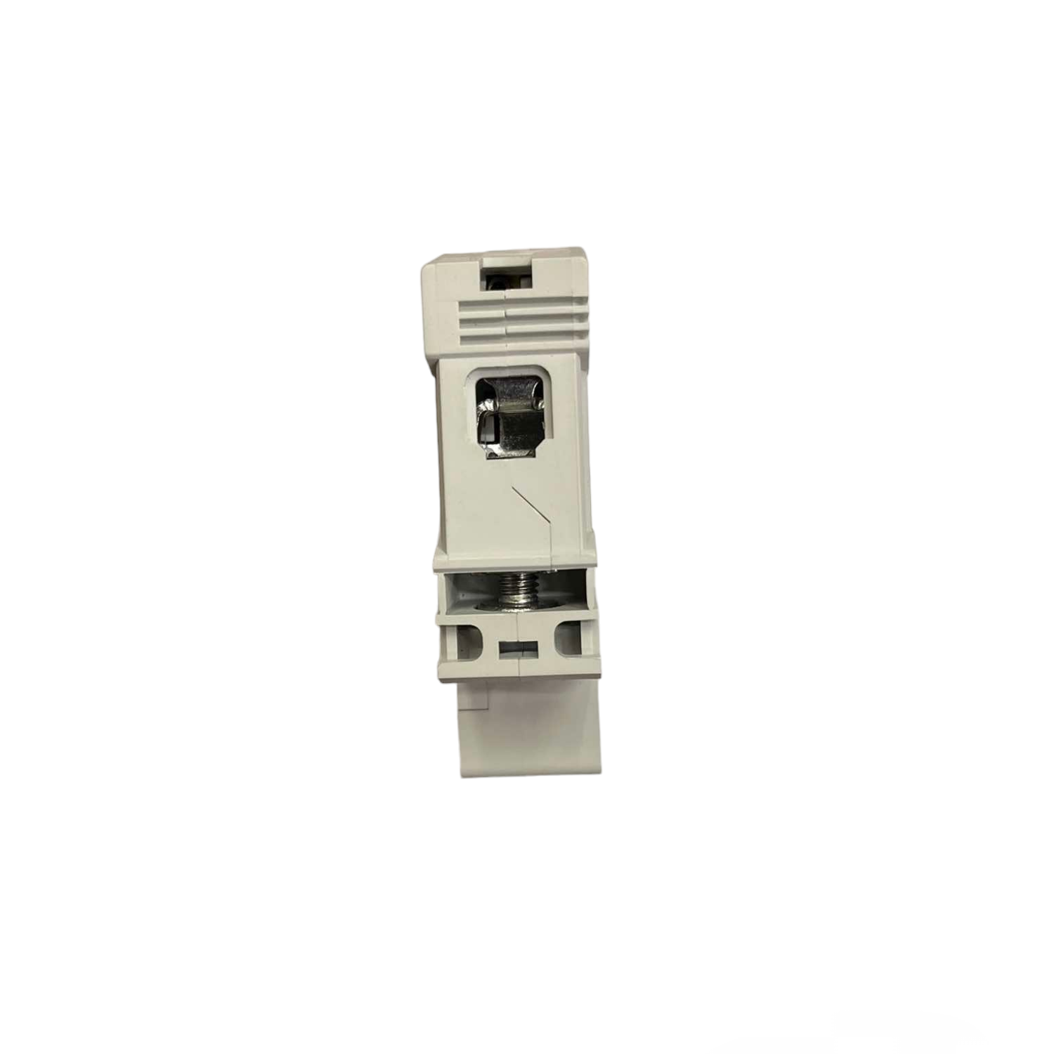 White electronic module on a white background