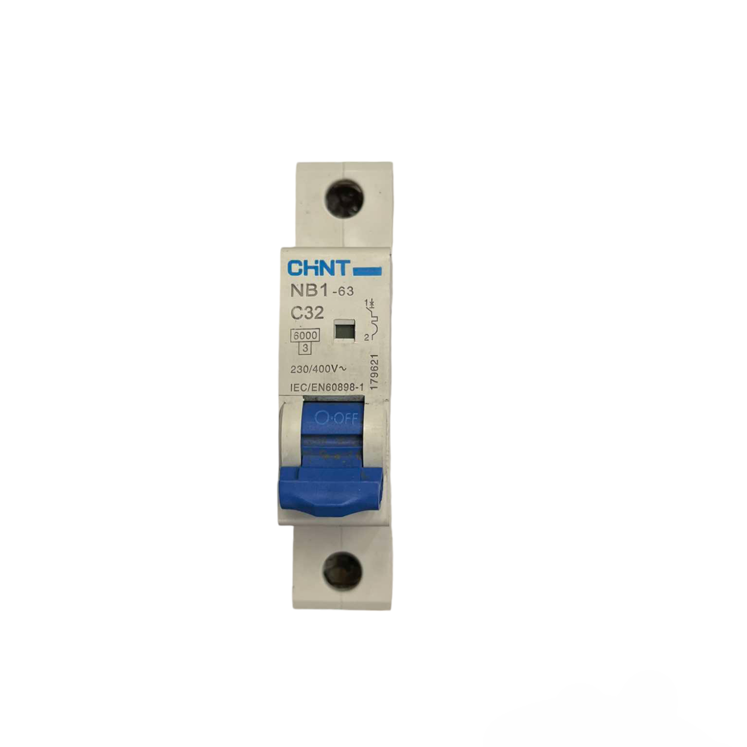 Circuit breaker with CHNT branding on a white background