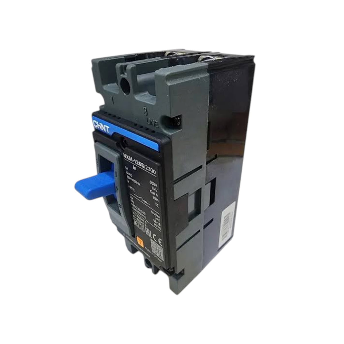 A Schneider Electric contactor relay, model NQ30-200, featuring a dark gray plastic housing, a blue handle, and a black label with white text, shown on a plain white background.