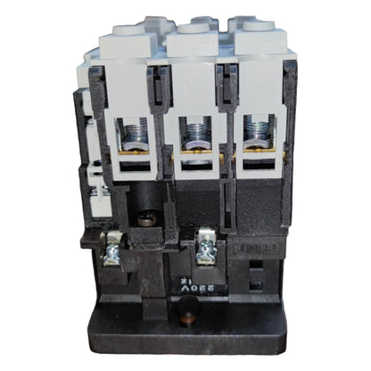 Electrical contactor on a white background