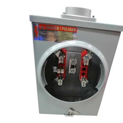 Cirtech KWH Meter Base (5 Jaws) Square Type 1 1/2 Inches Hub Size Max 200A