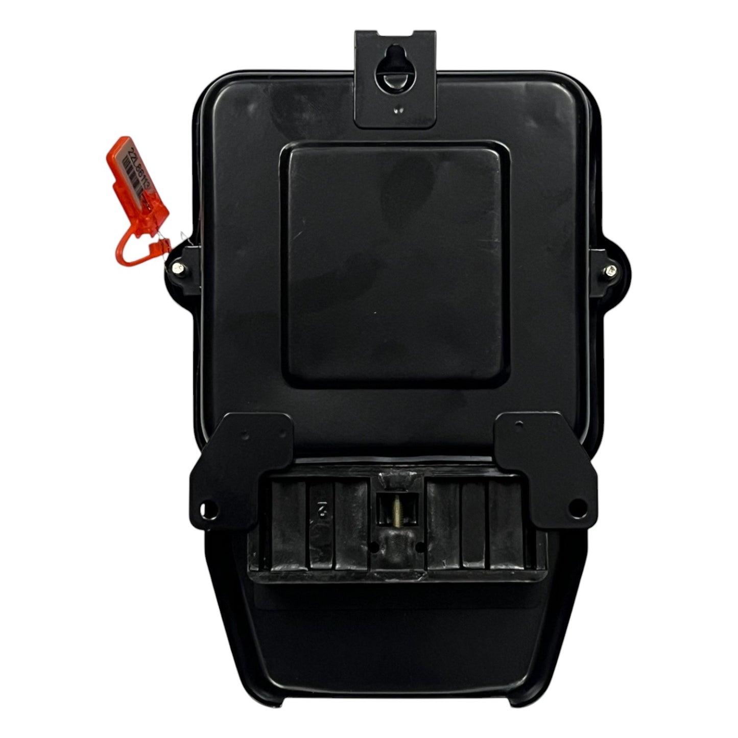 Black plastic component with a red safety switch on a white background Cirtech KWH Meter 60A 2W Single Phase Submeter MT-60i 2 Wire Single Phase LCD Monitor Electx Electrical Supply