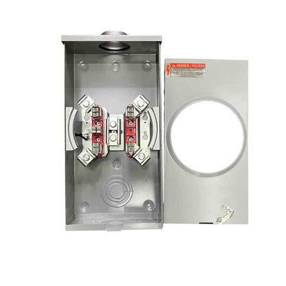 Cirtech Rectangular Meter Base 5 Jaws 1 1/2 Inch Hub Size KWH Meter Base Max 200A