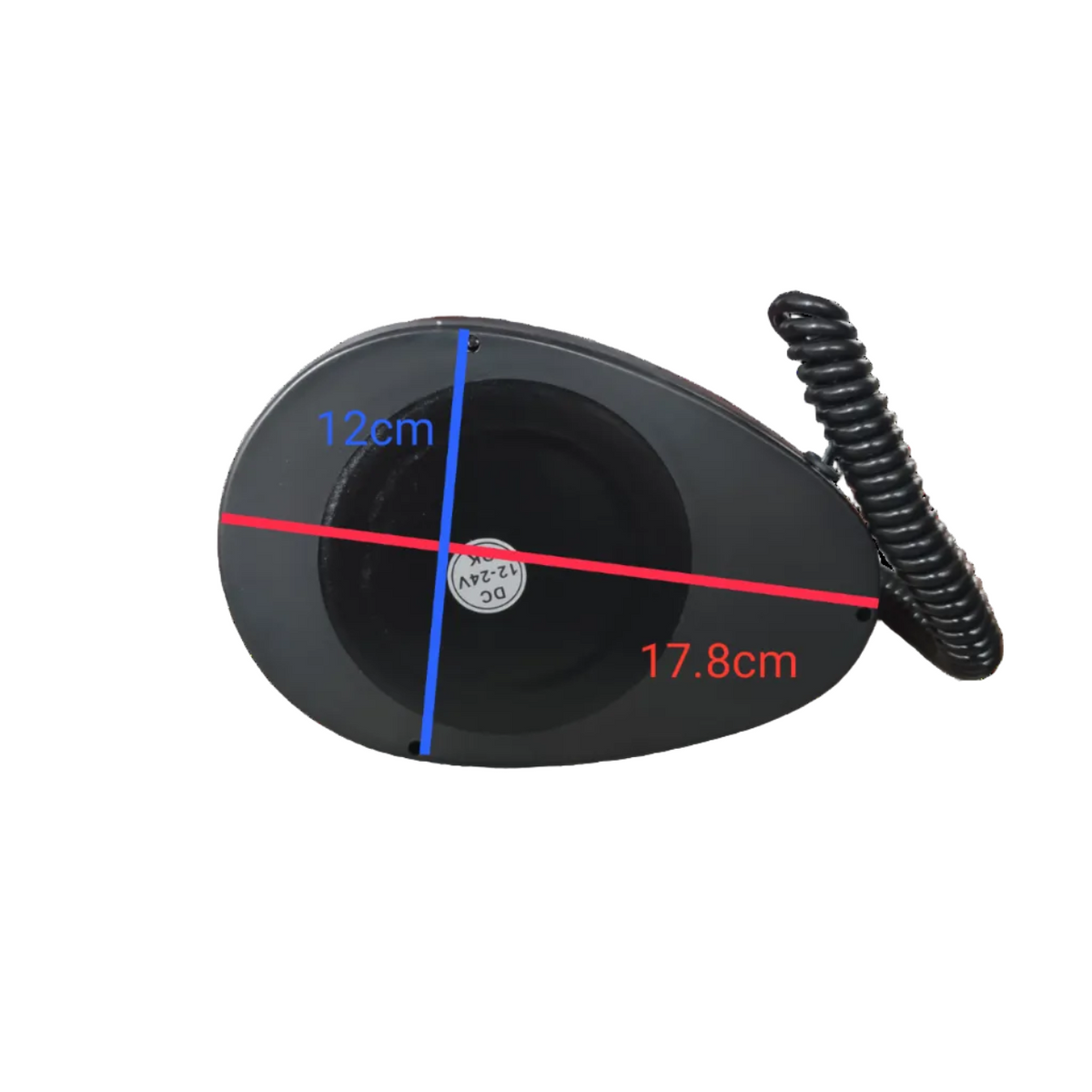 Code Red magnetic base emergency light 12V 24V with coiled power cable and compact black design