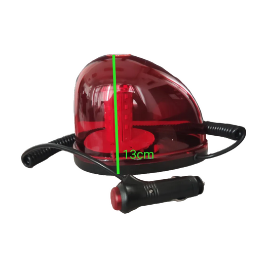 Code Red magnetic base emergency light 12V 24V with red dome and handle for safety