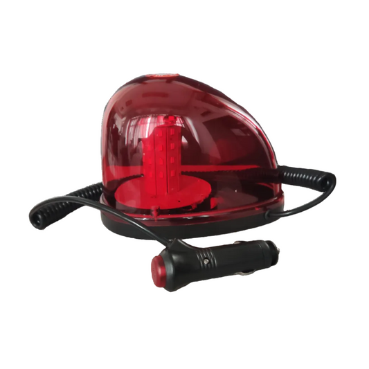 Code Red magnetic base emergency light 12V 24V with red dome and power cord for safety use