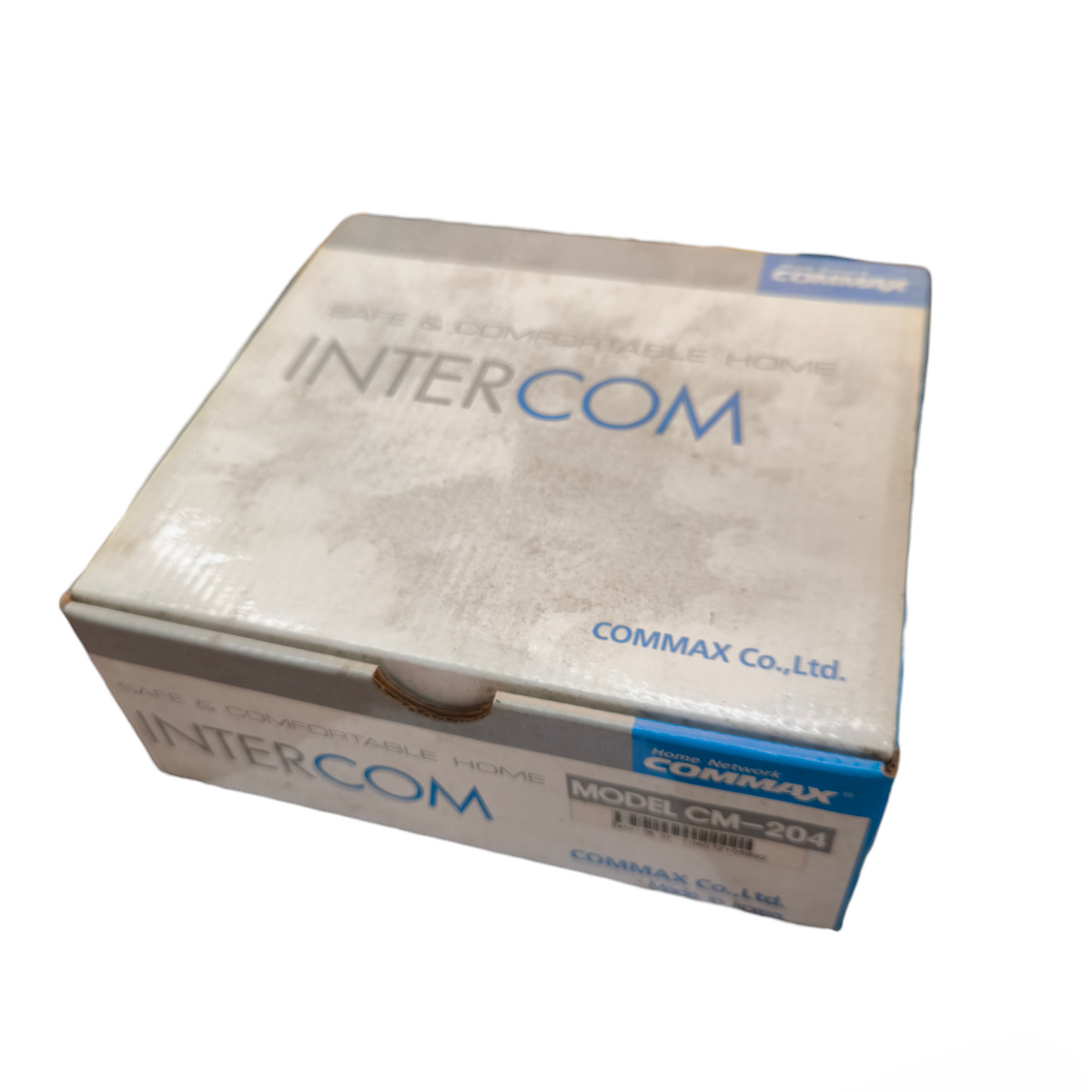Commax 4 station intercom system in original white and blue packaging box