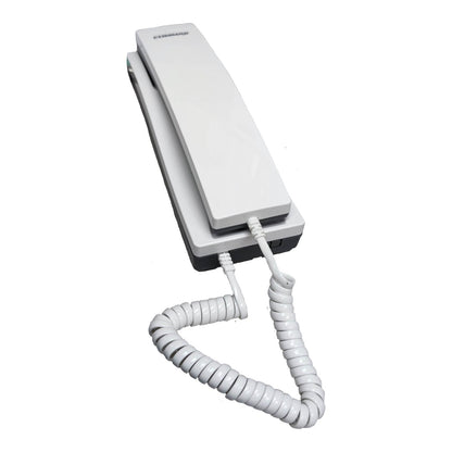 White phone with coiled cord on a white background Commax Sub-Station TP-S Intercom Slave Unit, Intercom Remote Unit Electx Electrical Supply