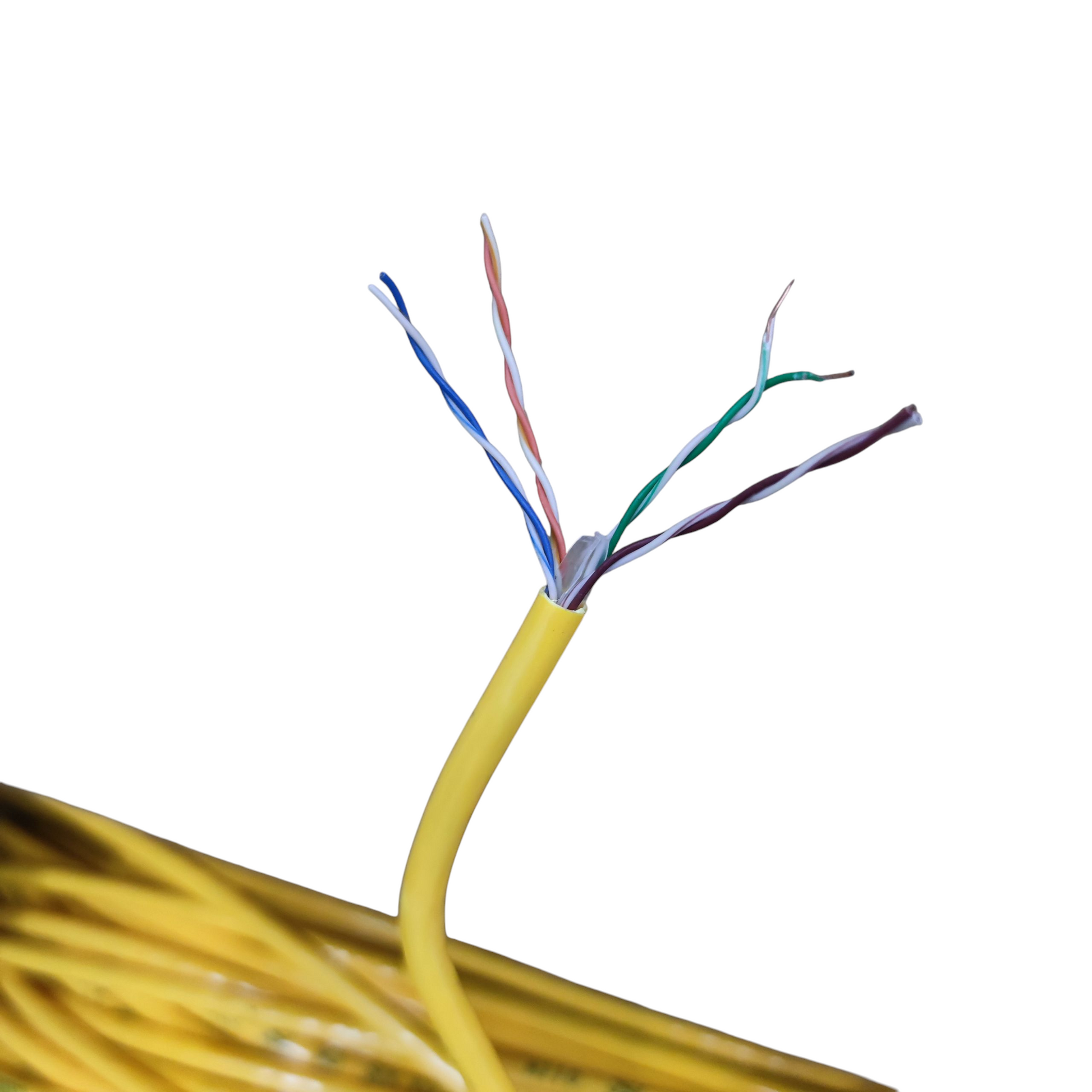 Comscope Precut CAT6 UTP 300 Meters 1 Roll , LAN Cable, Ethernet Cable, Data Cable, Internet Cable, CAT 6 Cable AWG 24 Solid 4 Pairs Yellow