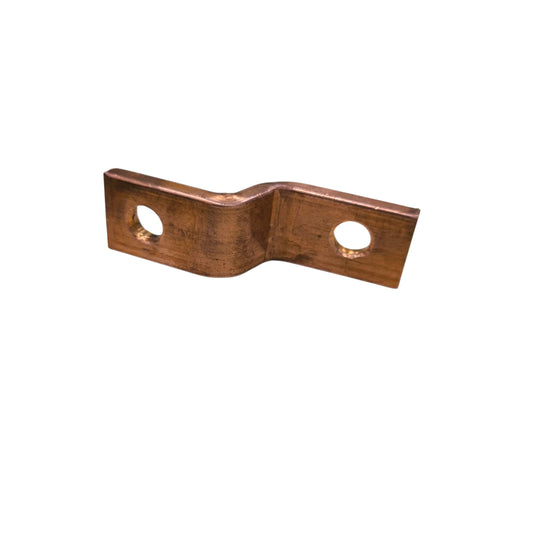 Copper Bus Bar 7cm x 2cm x 0.5cm S Type with 0.9cm Hole