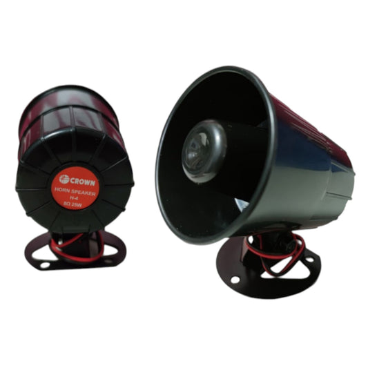 Crown Horn Speaker 25W 8 Ohm 4 Inches Black H-4