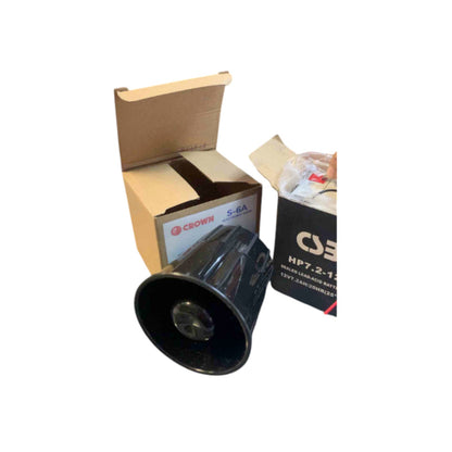 Crown Horn Speaker 30W 8 Ohms 3 1/2" Black S-6A