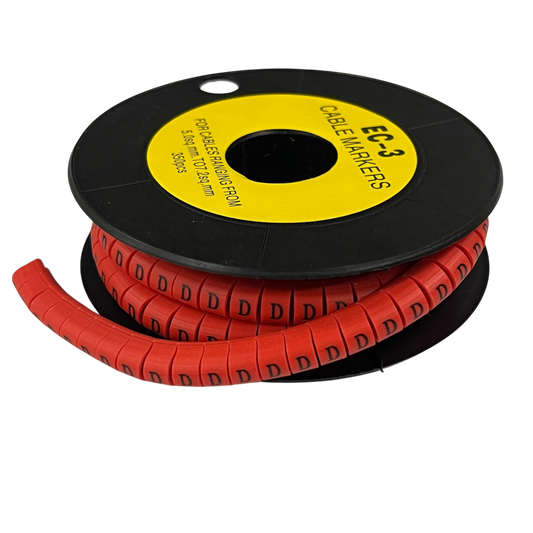 Grippes (D) Cable Marker Red 5.0mm to 7.2mm 350pcs