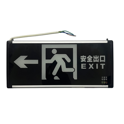 Exit Sign Left Arrow Running Man Glass 220V 3W Green DZ-BLZD-1LRE3W (E)SF