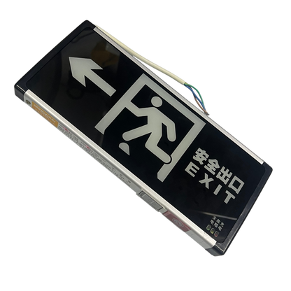 Exit Sign Left Arrow Running Man Glass 220V 3W Green DZ-BLZD-1LRE3W (E)SF