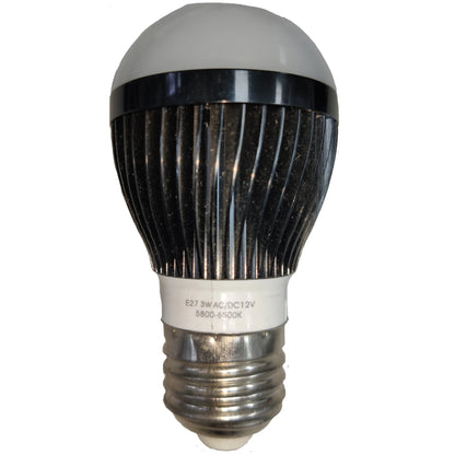 Denko 3W LED Bulb 12V DC E27 6500K Daylight with Aluminum Heat Sink needs Battery to light up