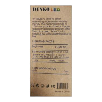 Denko 3W LED Bulb 12V DC E27 6500K Daylight with Aluminum Heat Sink needs Battery to light up