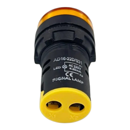 Denko LED Pilot Lamp 22mm 220V Panel Pilot Light Indicator Yellow Electx Electrical Supply