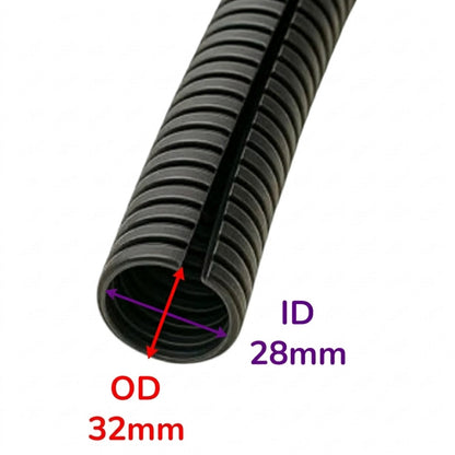 Diamond_1_Inches_HDPE_Pipe_with_Slit_High_Density_Polyethylene_28mm_ID_32mm_OD_PVC_Flexible_Hose_Black_Electrical_Flexible_Conduit_for_Outdoor_DHDPE32_50M-S_I_Electx_Electrical_Supply